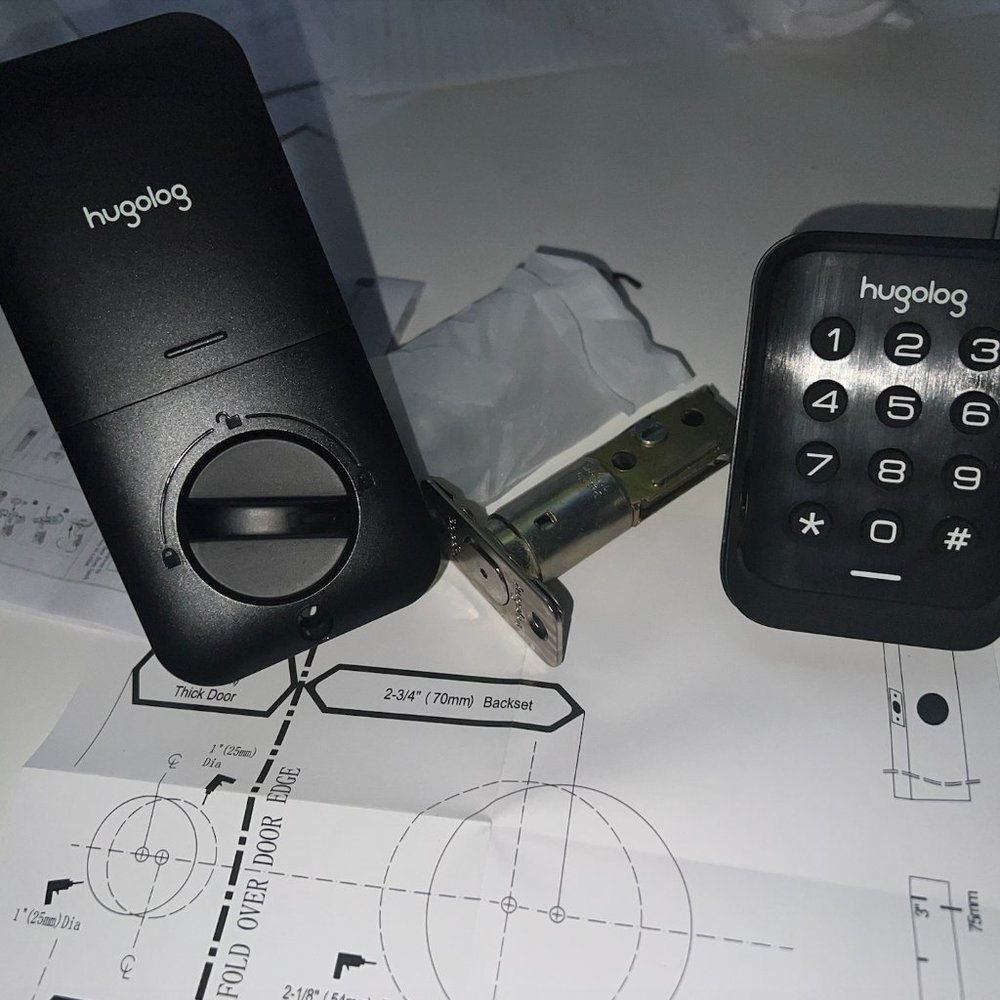 Hugolog Electronic Keypad Deadbolt Lock - Black